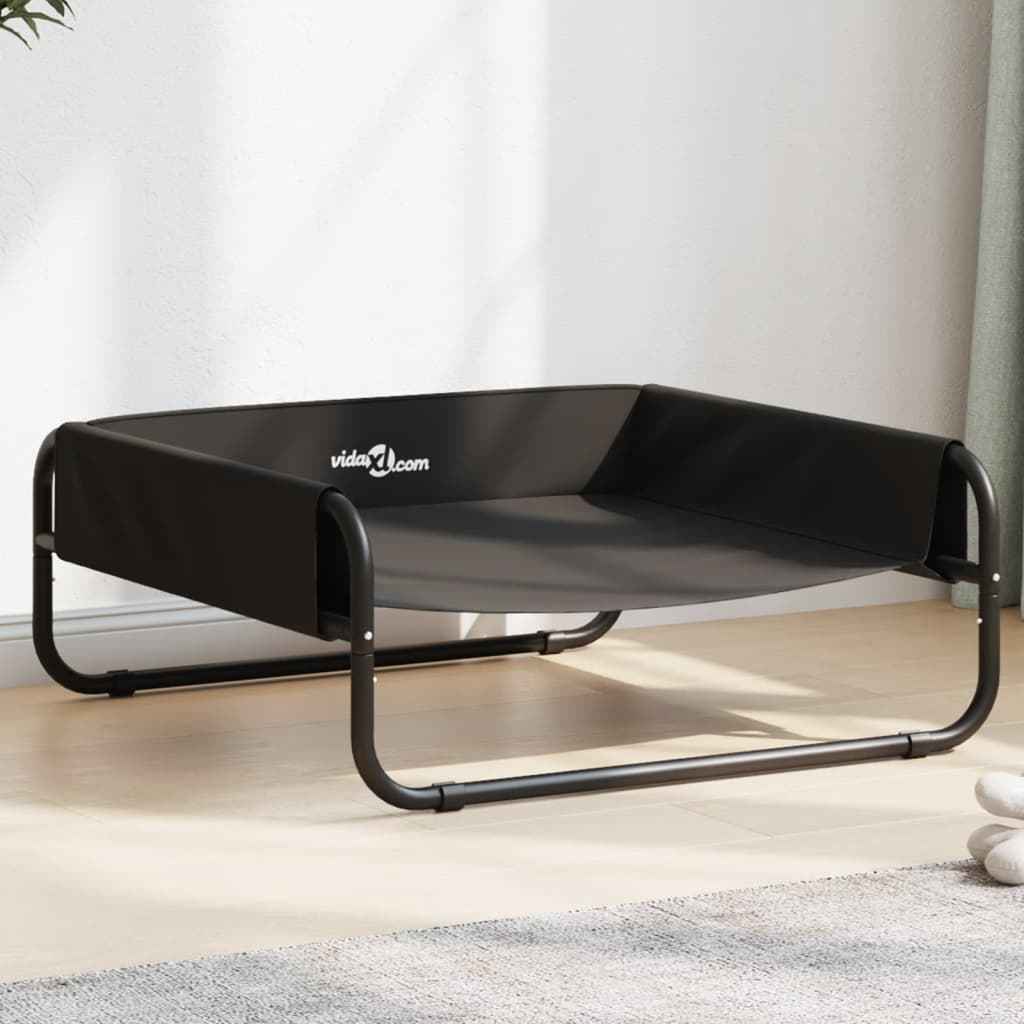 vidaXL Cama para cães elevada tecido oxford e aço antracite